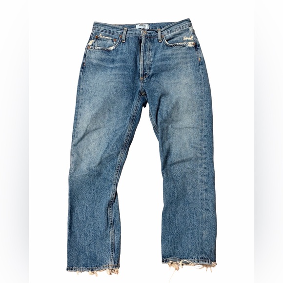 AGOLDE Riley Cropped Slim Straight Jeans - Picture 3 of 6